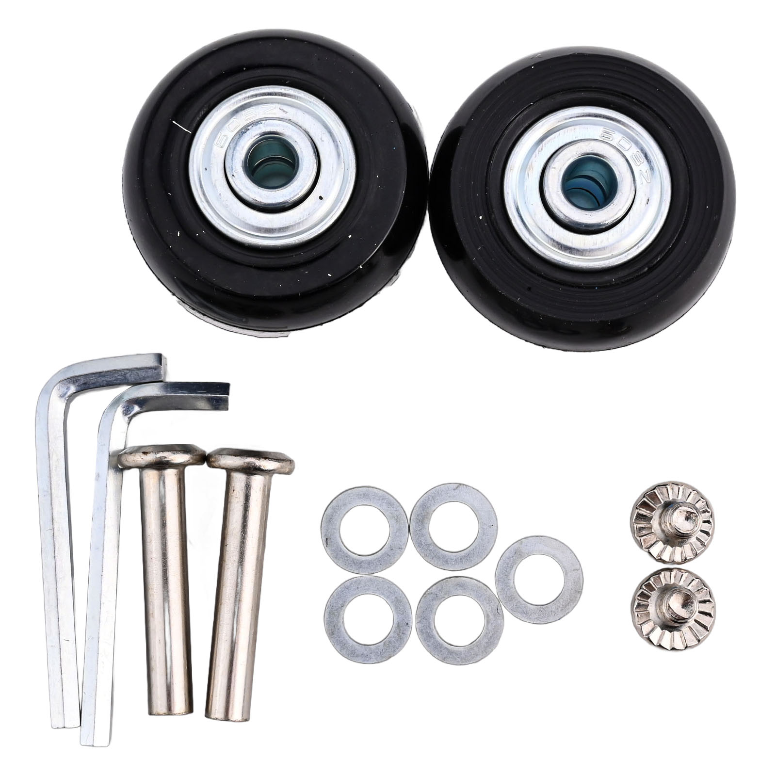 Silent Replacement Luggage Wheels - 2Pcs Replace Wheels With Screw For