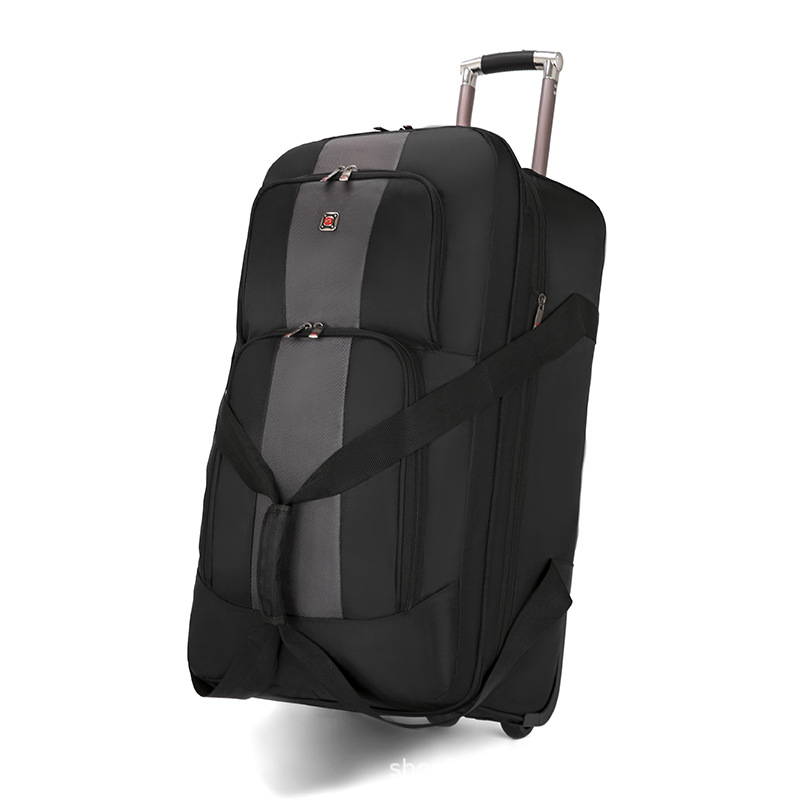Foldable Rolling Luggage Bag - Heavy-Duty Wheeled Duffel Bag Foldable Water-Resistant