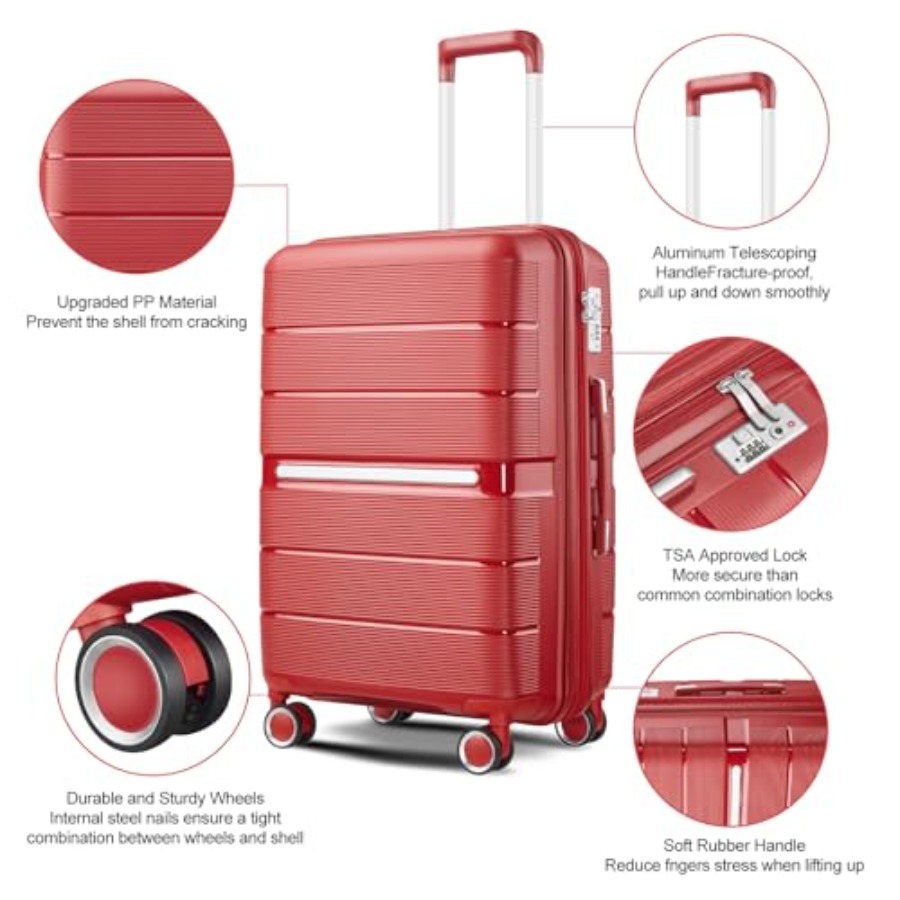 Luggage Sets 4 Pcs Expandable  - Expandable Hard Shell Luggage Set recension och pris