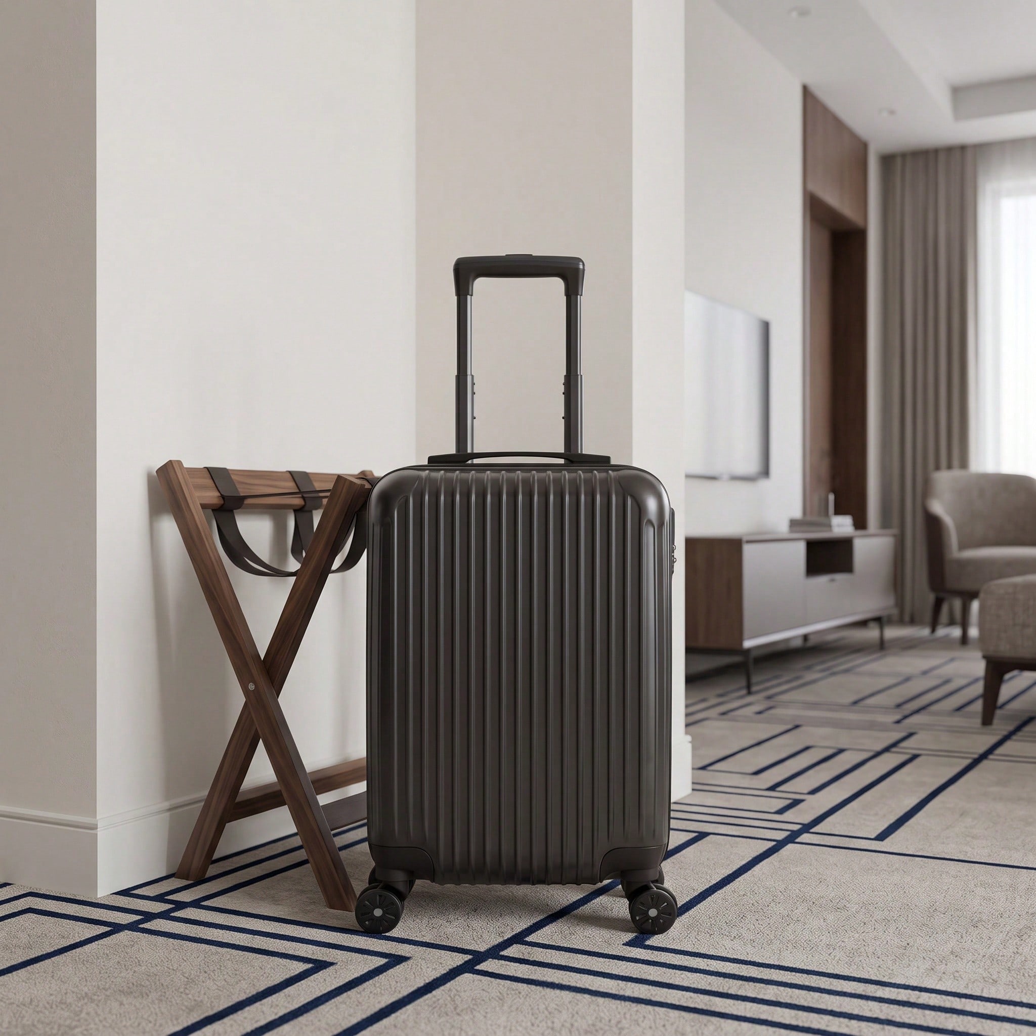 20 Inch ABS Hardside Carry On  - Cabin Size Lightweight Travel Trolley recension och pris