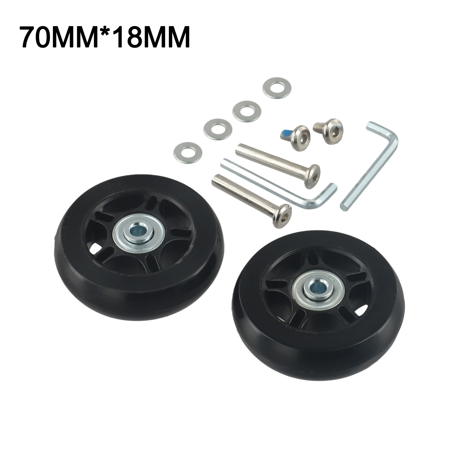 2Pcs Replace Wheels With Screw - Silent Replacement Luggage Wheels recension och pris