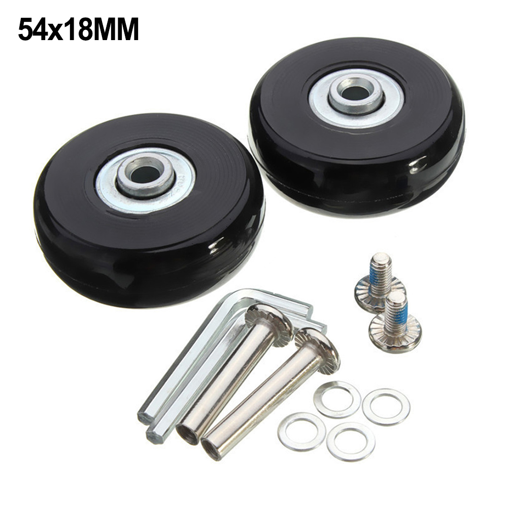 2Pcs Replace Wheels With Screw - Silent Replacement Luggage Wheels recension och pris