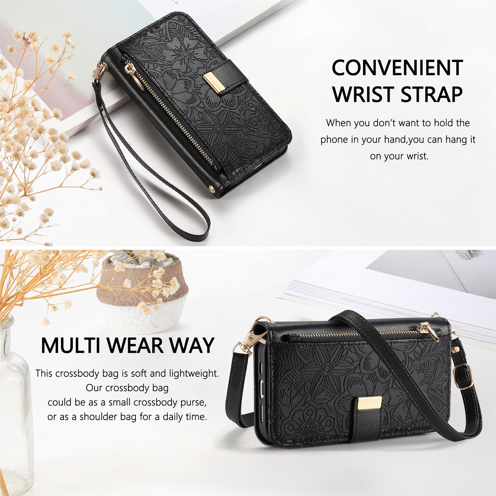 Leather Zipper Crossbody Flip  - Wallets recension och pris