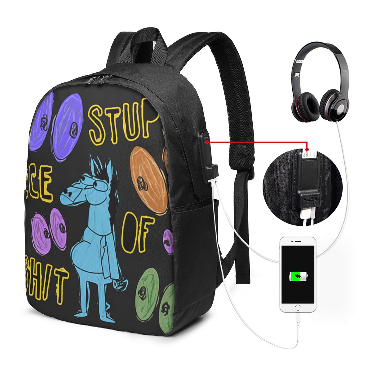 Cartoon Bojack Horseman Stupid - Backpacks recension och pris